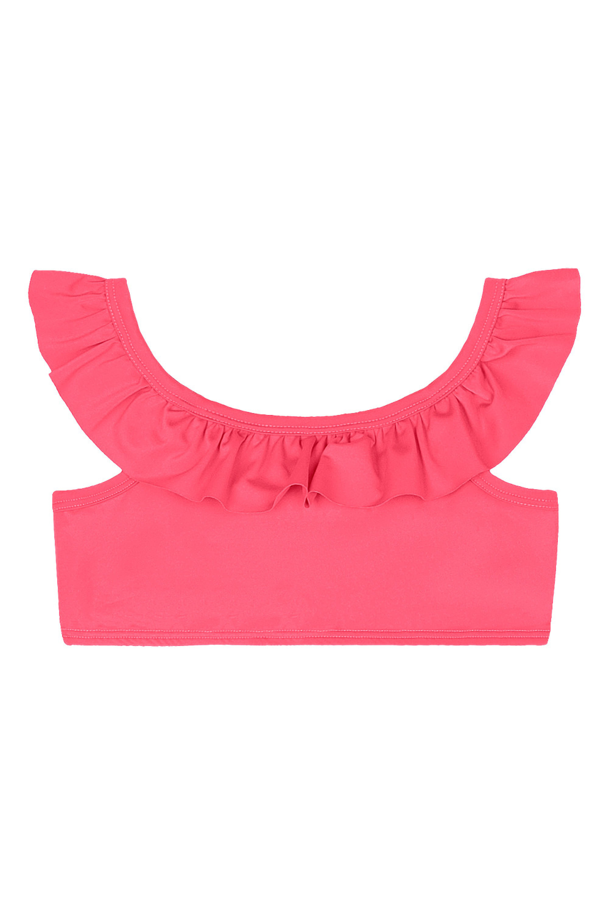 Biquíni Infantil em Malha Lisa UV DRY Forrados (Rosa Pink Neon) Quimby - Imagem 37